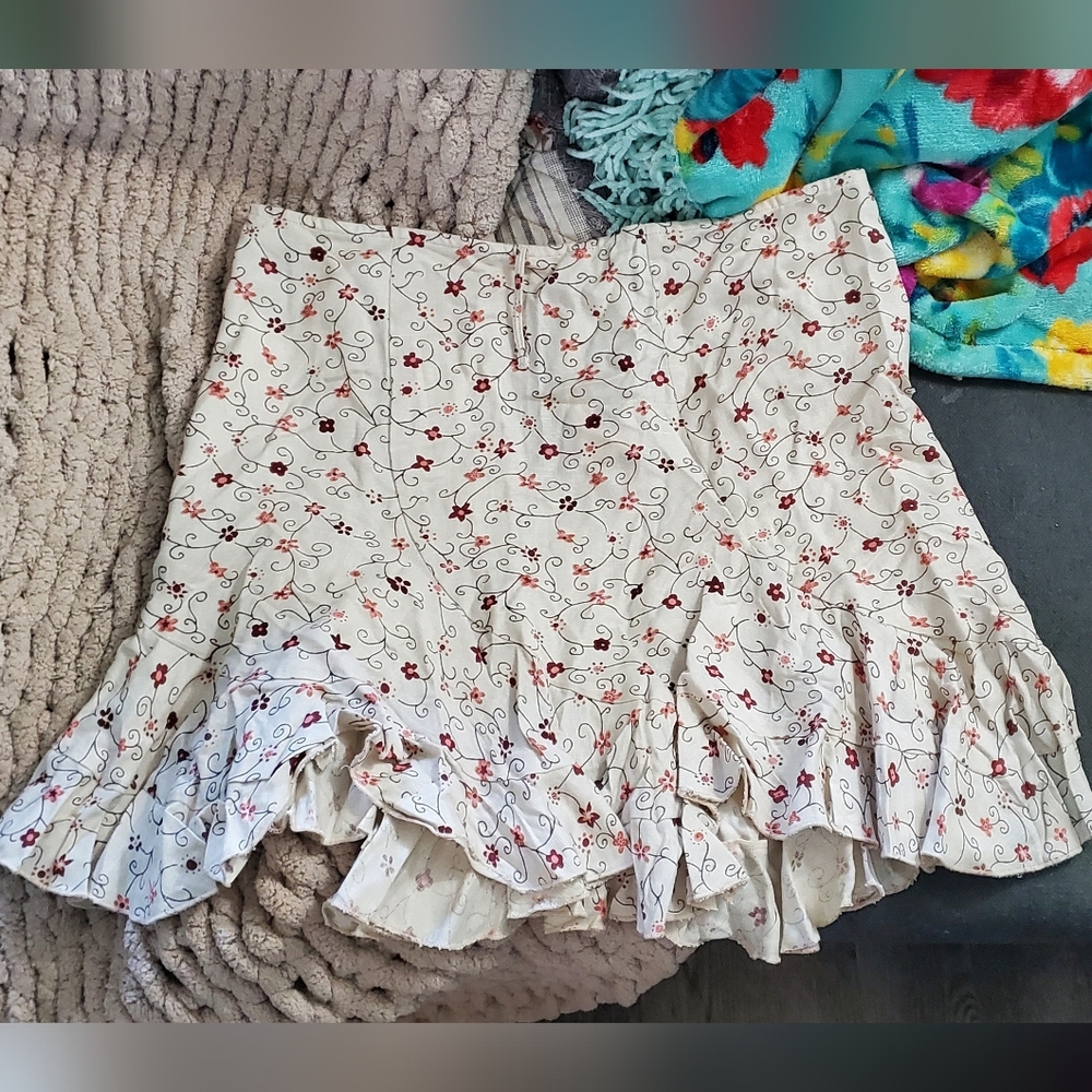 Floral Ruffle Skirt